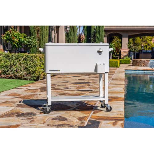 Permasteel 80Qt Outdoor Patio Cooler with Removable Basin & Reviews